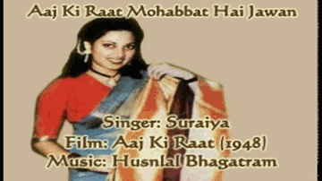 Aaj Ki Raat Mohabbat Hai Jawan Lyrics - Motilal | Suraiya | Leela Mishra | Suraiya Jamaal Sheikh (Suraiya)