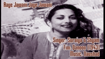 Aaye Jawani Jaaye Lyrics - Nirmala | Shahu Modak | Badri Prasad | Shyam | Suraiya Jamaal Sheikh (Suraiya)