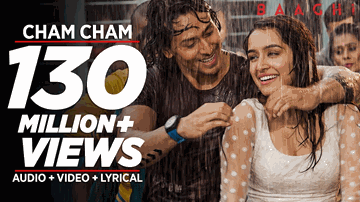 CHAM CHAM Lyrics - Tiger Shroff | Shraddha Kapoor | Meet Bros | Monali Thakur