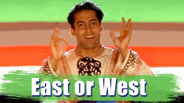 East Or West India Is The Best Lyrics - Salman Khan | Anupam Kher | Shakti Kapoor | Anu Malik