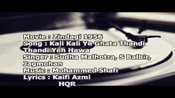 Kali Kali Ye Ghata Thandi Thandi Ye Hawa Lyrics - Sudha Malhotra | S Balbir