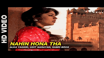 Nahi Hona Tha Lyrics - Shahrukh Khan | Mahima Chaudhary | Alka Yagnik | Hema Sardesai