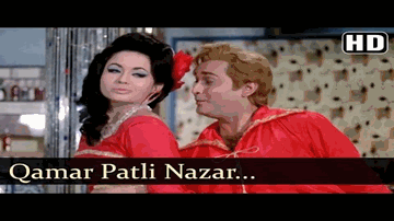 Qamar Patli Nazar Bijli Lyrics - Pran | Helen | Mohan Choti | Mahendra Kapoor