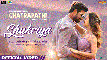 Shukriya Lyrics - Ash King | Palak Muchhal
