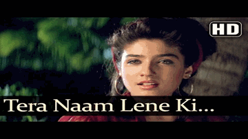 Tera Naam Lene Ki Lyrics - Shahrukh Khan | Navneet Nishan | Raveena Tandon | Kumar Sanu | Sadhana Sargam