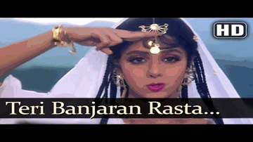 terii banjaaran raastaa dekhe Lyrics - Pran | Sridevi | Raza Murad | Anuradha Paudwal