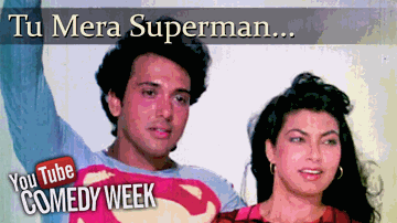 Tu Mera Superman Lyrics - Govinda | Roshni | Kimi Katkar | Mohammed Aziz | Sadhana Sargam