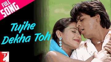 Tujhe Dekha To Ye Jaana Sanam Lyrics - Shahrukh Khan | Anupam Kher | Kajol | Kumar Sanu | Lata Mangeshkar