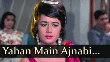Yahan Main Ajnabi Hoon Lyrics - Nanda | Shashi Kapoor | Agha | Mohammed Rafi